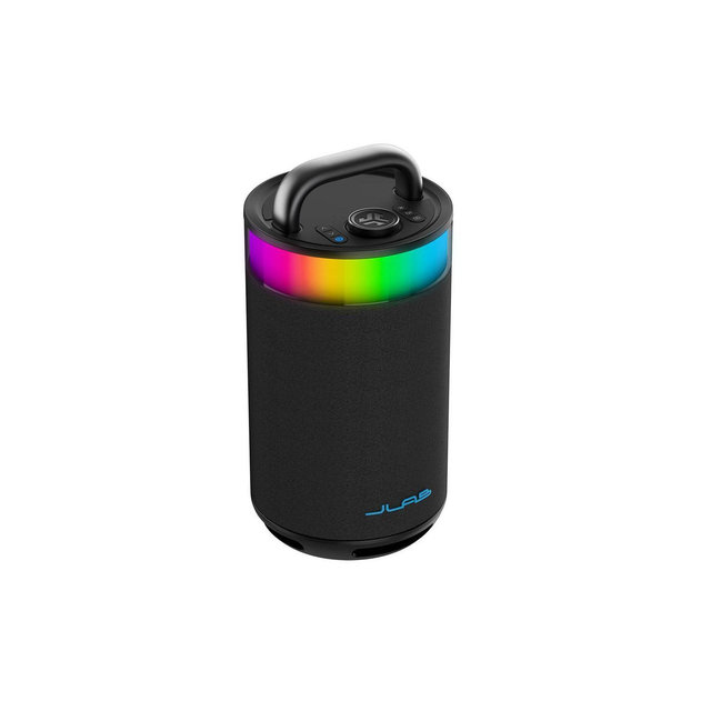 JLab Epic Party Portable Speaker - Black: Waterproof Bluetooth USB-C with LED Light