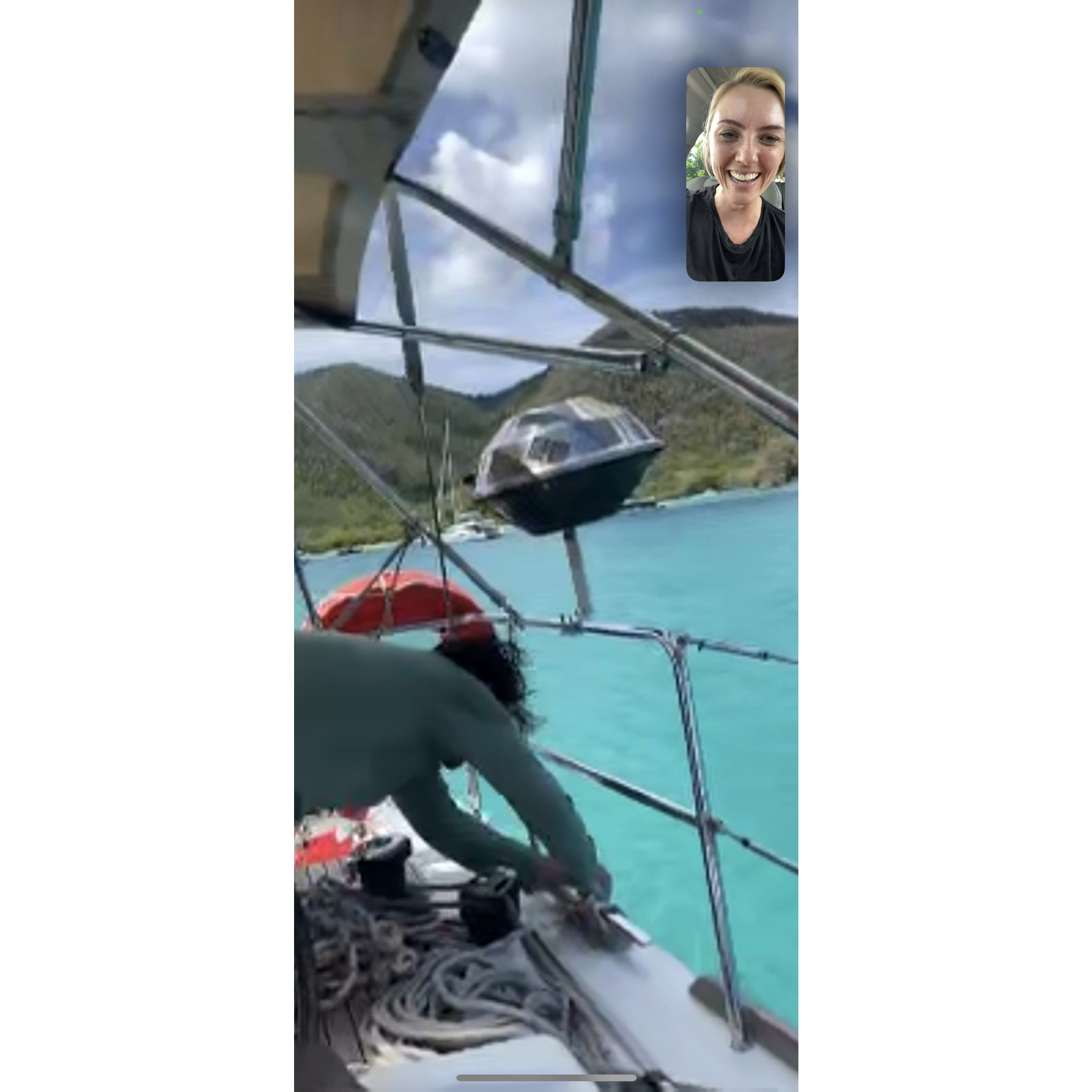 Kevin went on a sailing vacation with his family in St. Thomas and spent the whole time Facetiming Lyzz to learn how to tie off cleats properly