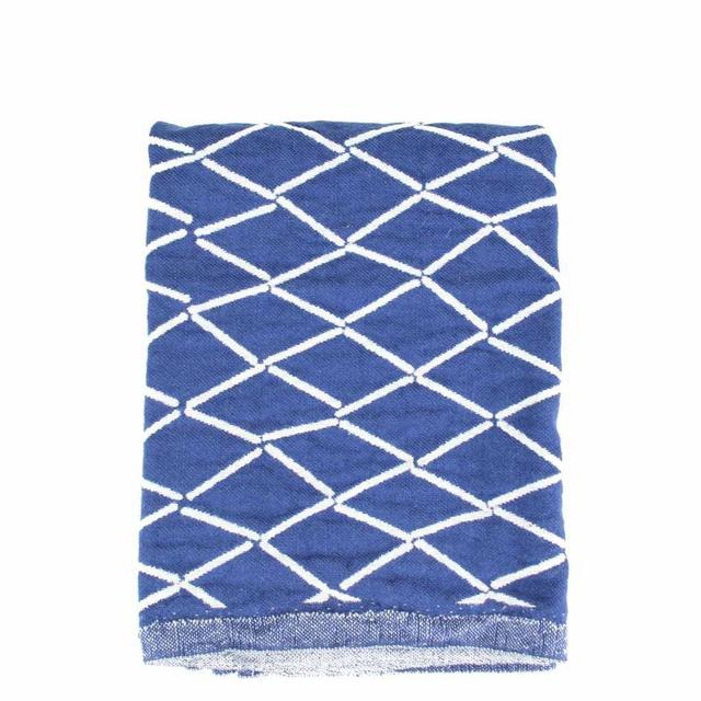 Scandinavian Dish Towel - Indigo Diamonds