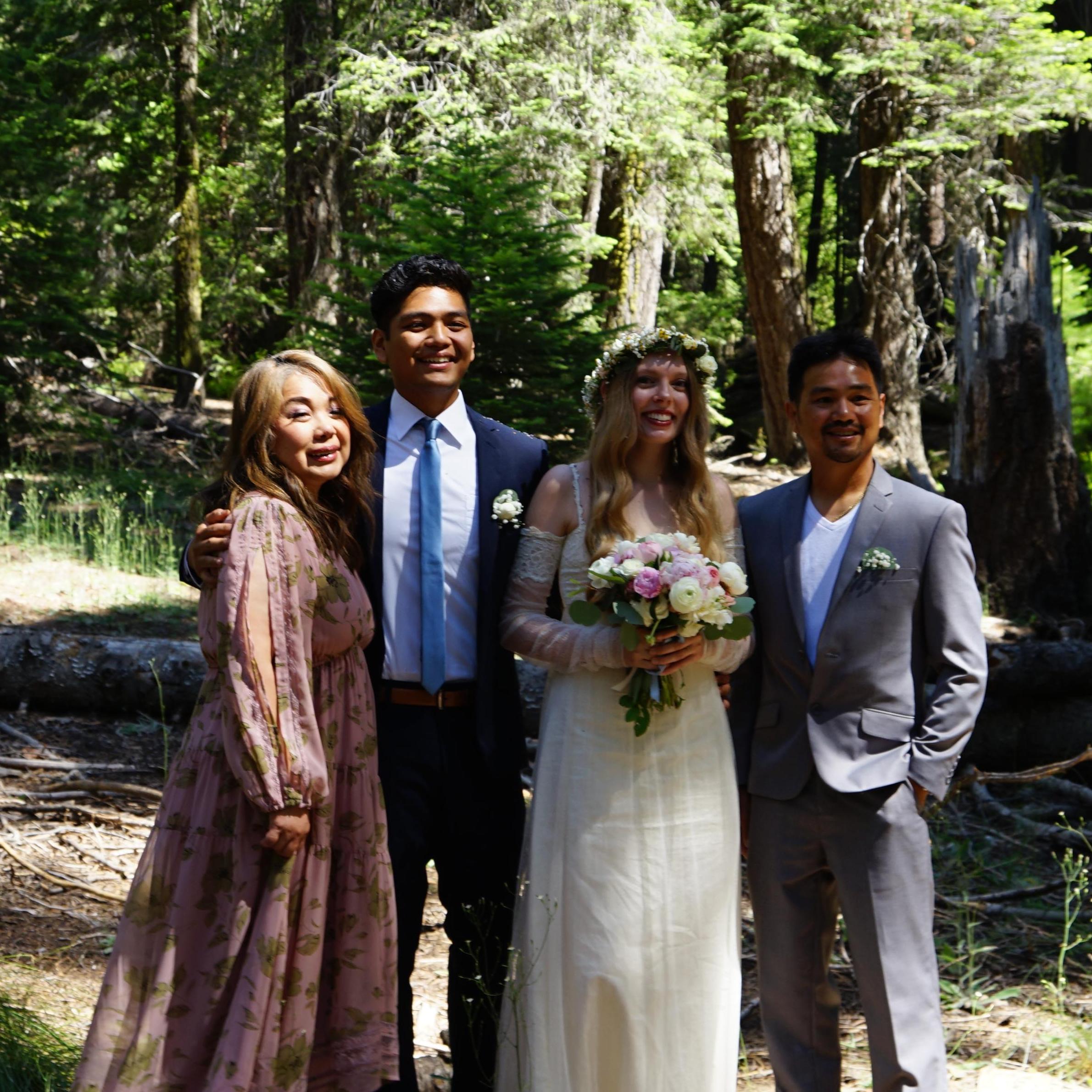 With the new in-laws!