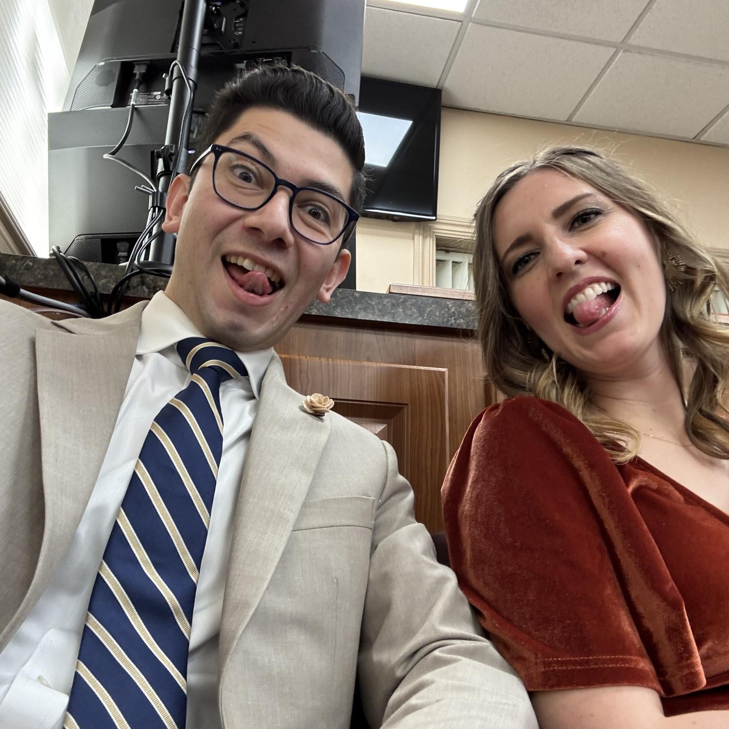 Our first wedding together