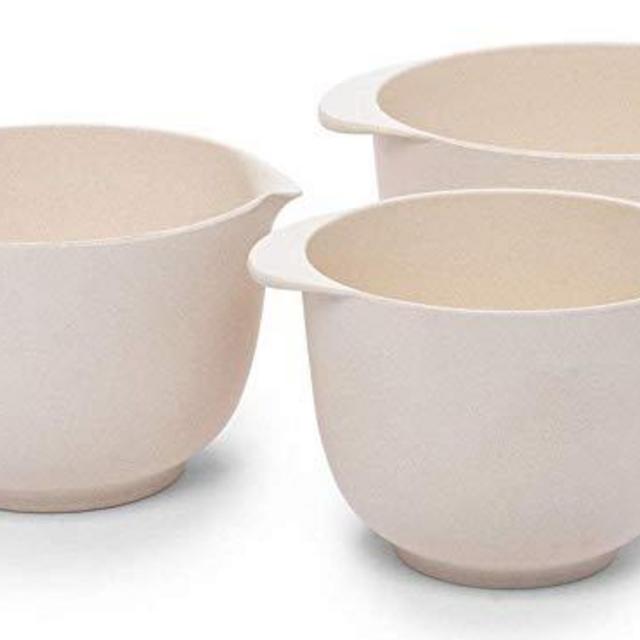 Bamboozle BZ0266MB Three Piece Mixing Bowl Set, Natural