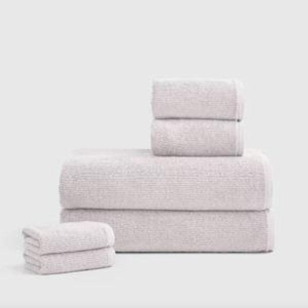 Turkish Ribbed Quick Dry Bath Sheet Bundle in Silver