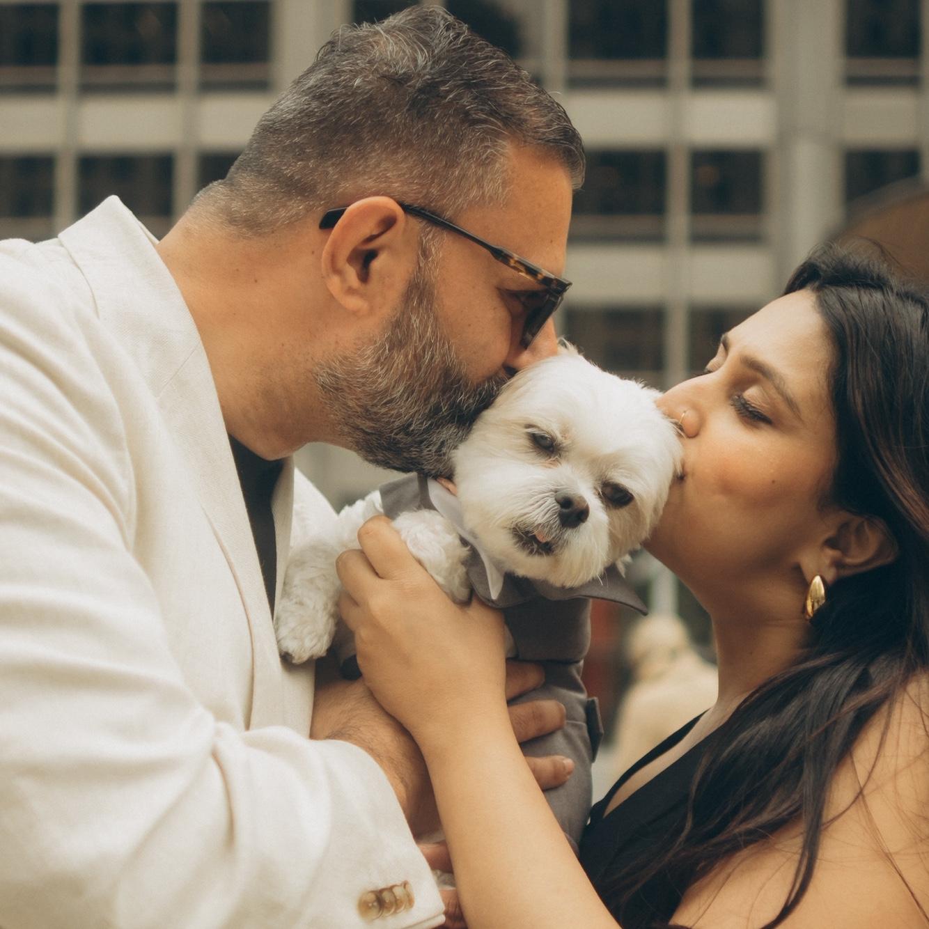 Just the three of us - love, laughter, and Peanut.