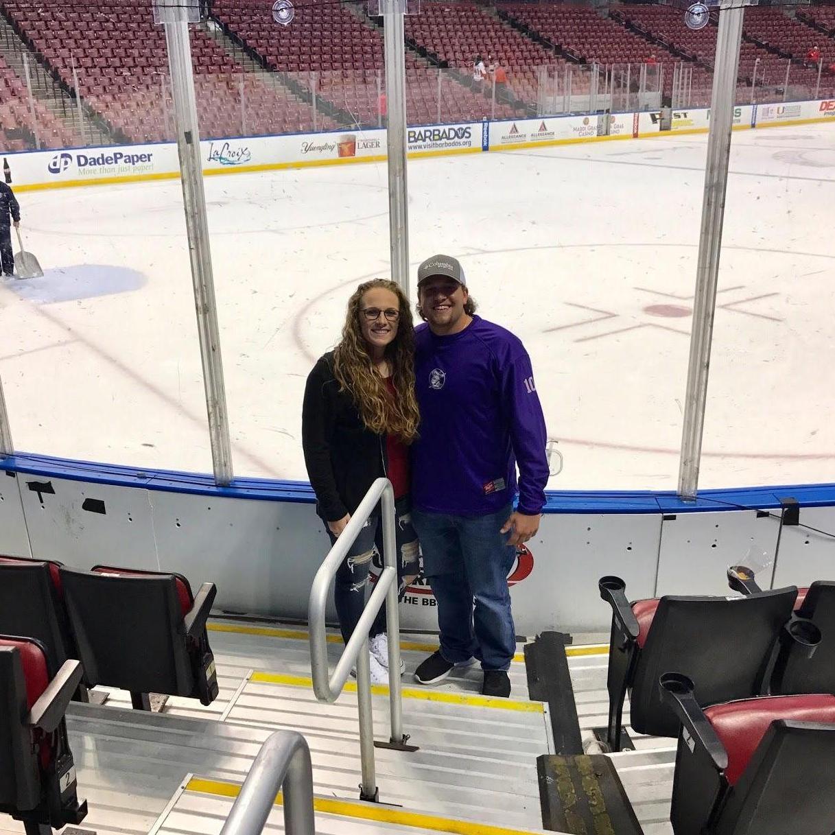 Our first date! A Florida Panthers Hockey Game!