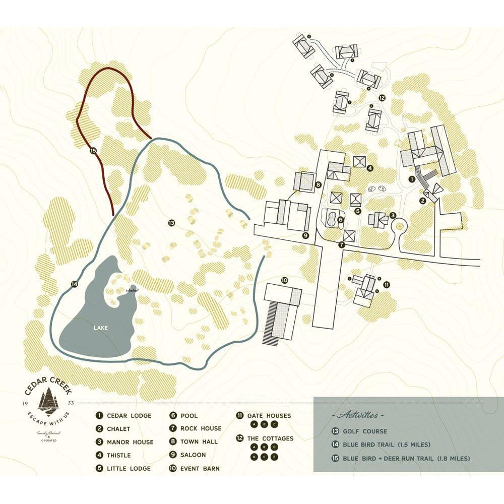 A map of Cedar Creek