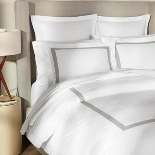 Percale Banded 3-Piece Organic Duvet Set