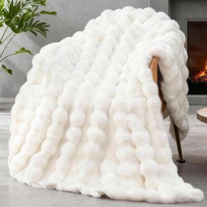 Faux Fur Throw Blanket for Couch