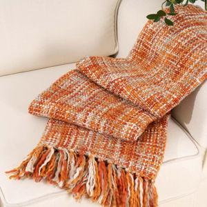 BATTILO HOME Burnt Orange Throw Blanket