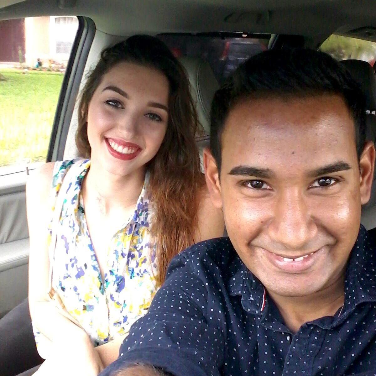 On our way to our first pre-marital counseling session.