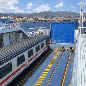 Train ferry from Sicily to Rome