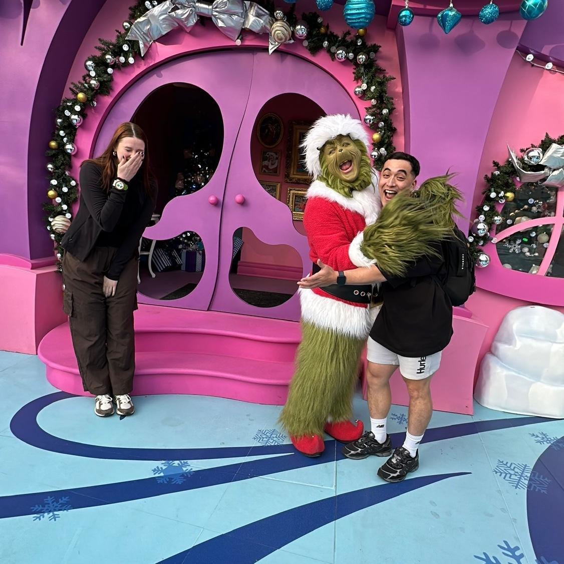 1st trip together. Of course we had to go see Nate’s bestie, The Grinch, at Universal