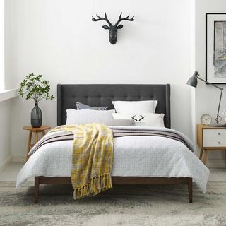 Hadley Wingback Upholstered Platform Bed