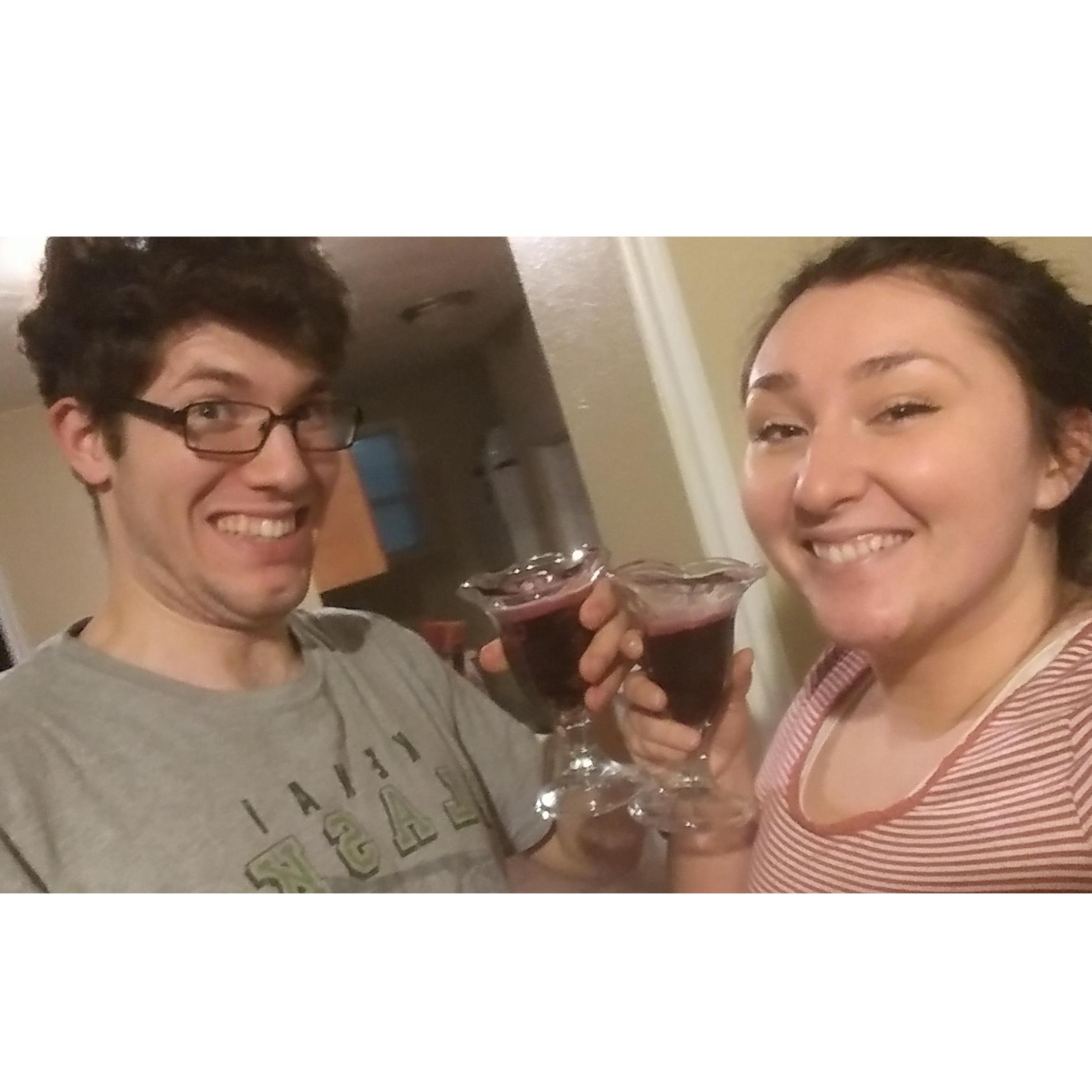 Sparkling Grape Juice on New Years Eve!