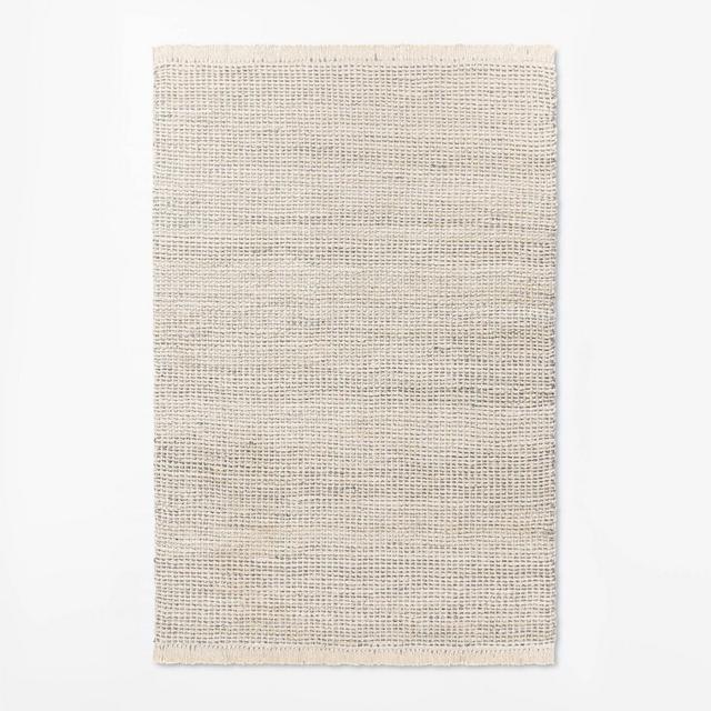 7'x10' Malibu Woven Jute Rug with Fringe Cream/Gray - Threshold™ designed with Studio McGee