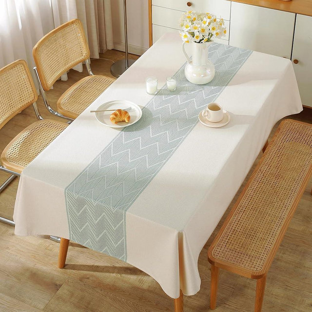UWWGKK Linen Tablecloths for Rectangle Tables,About 8 FT Table Cloth Advanced Waterproofing Technology for Dinningroom,Farmhouse