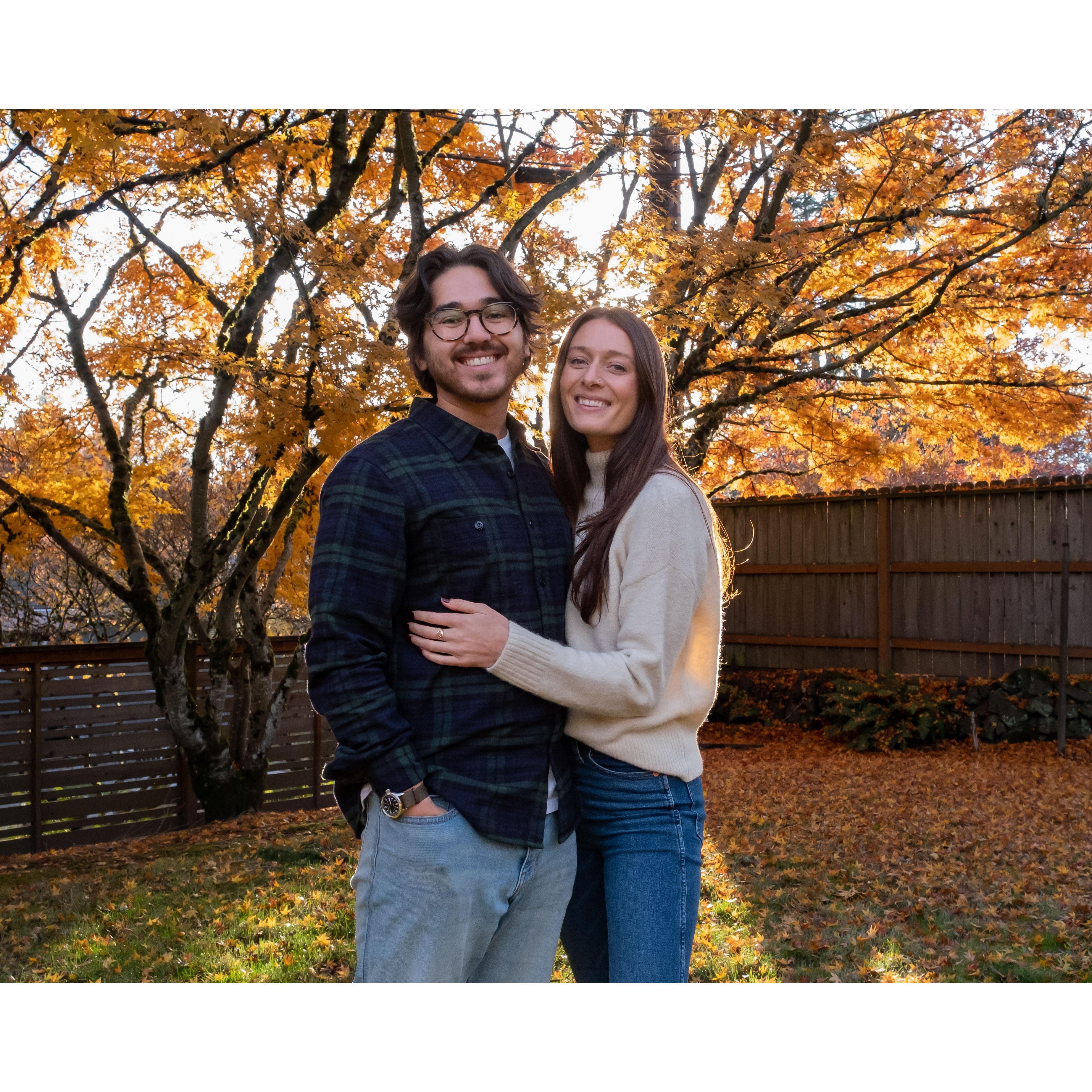 Thanksgiving at the first house we rented together 🍁