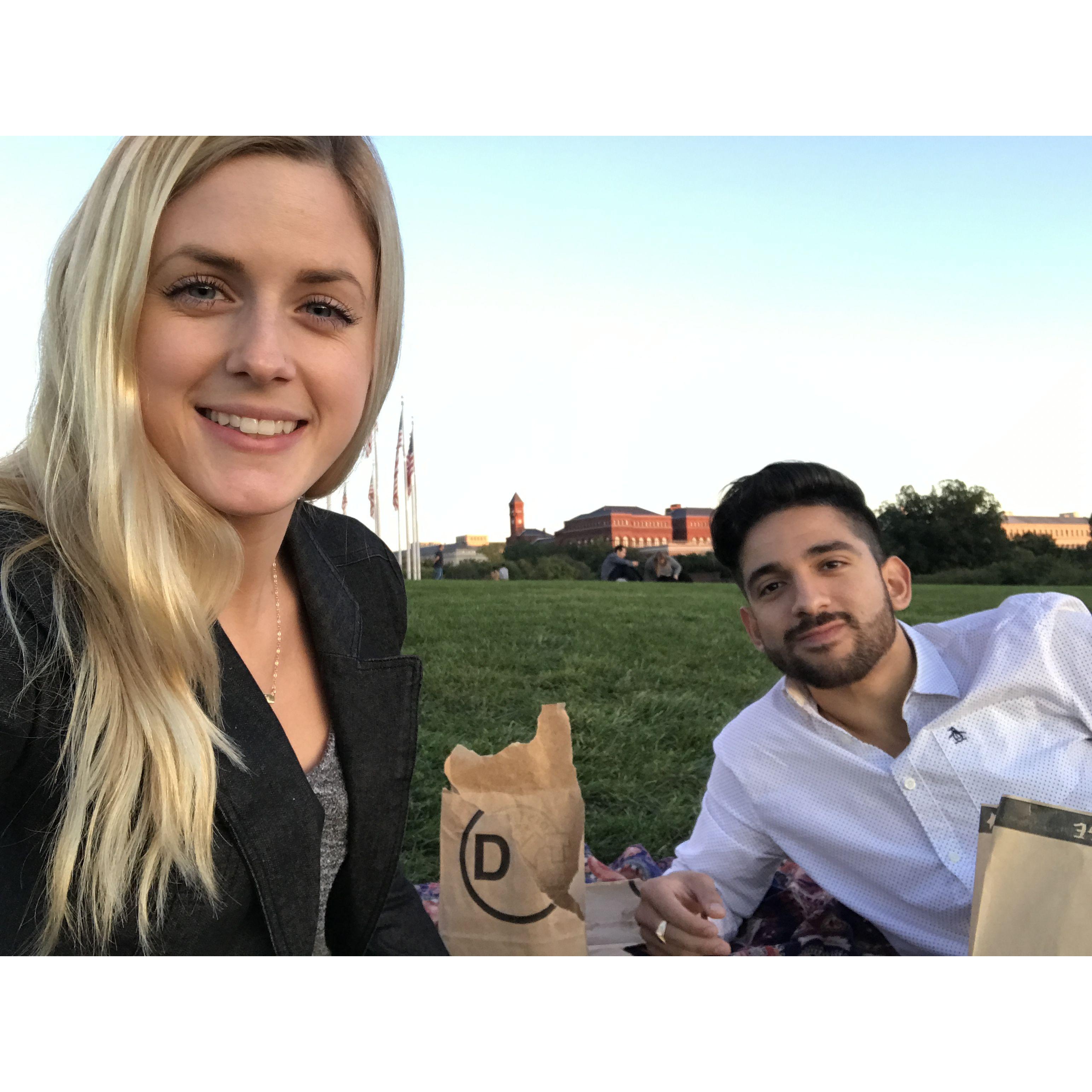 2017: Tacos on the National Mall after work in DC