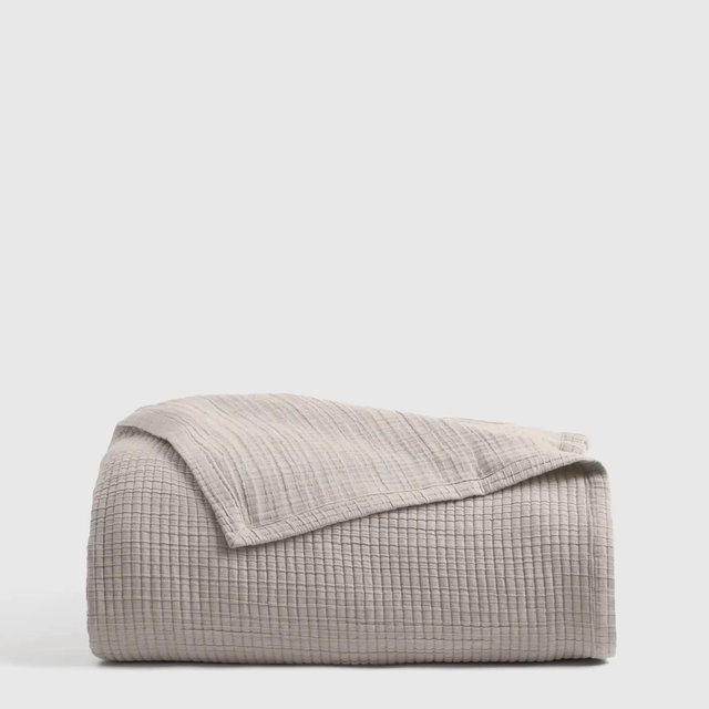 Organic Ribbed Cotton Coverlet