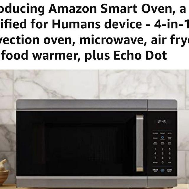 Amazon smart oven. Available 11/14