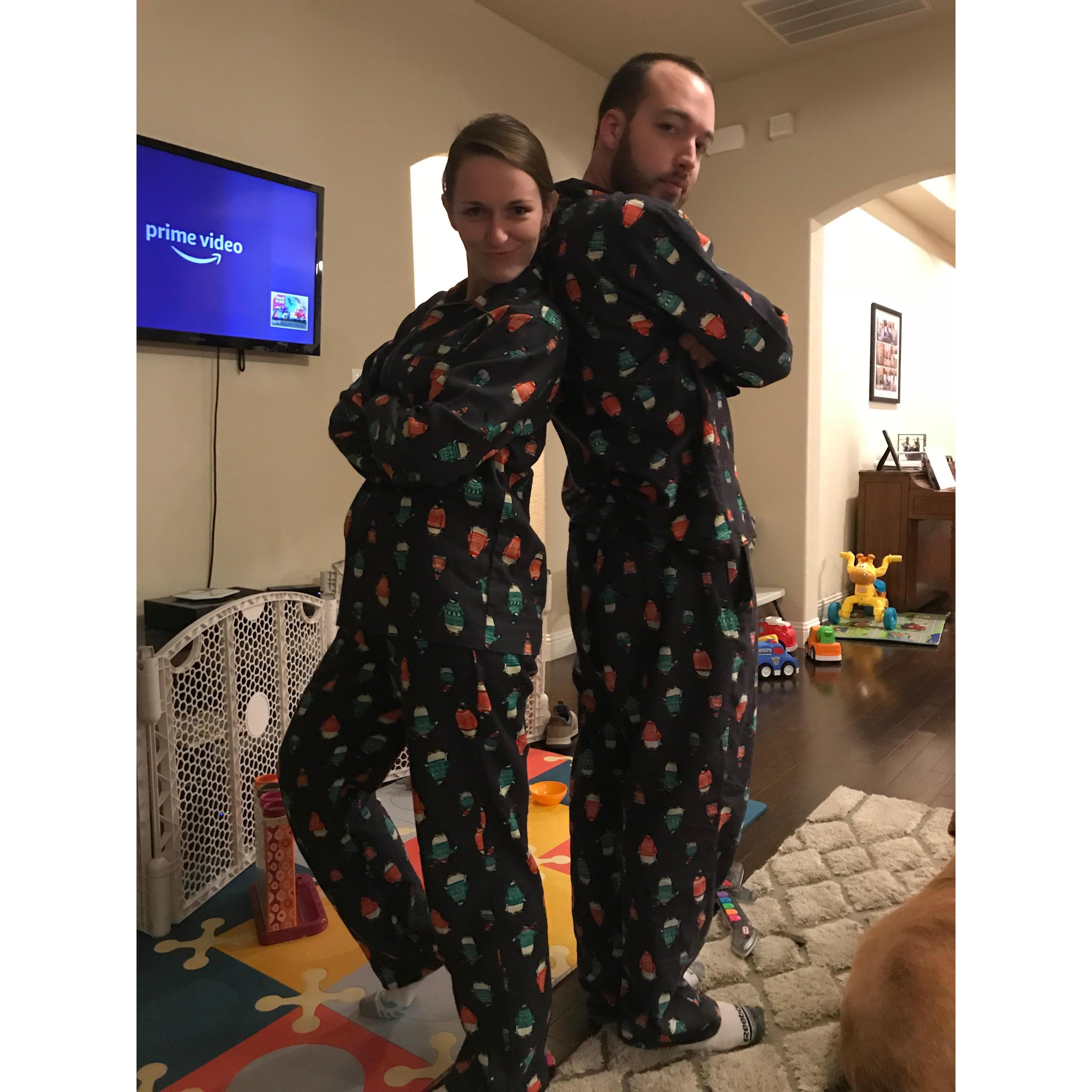 I mean, why not matching christmas PJs??