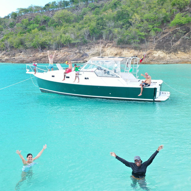 Boat day on our honeymoon