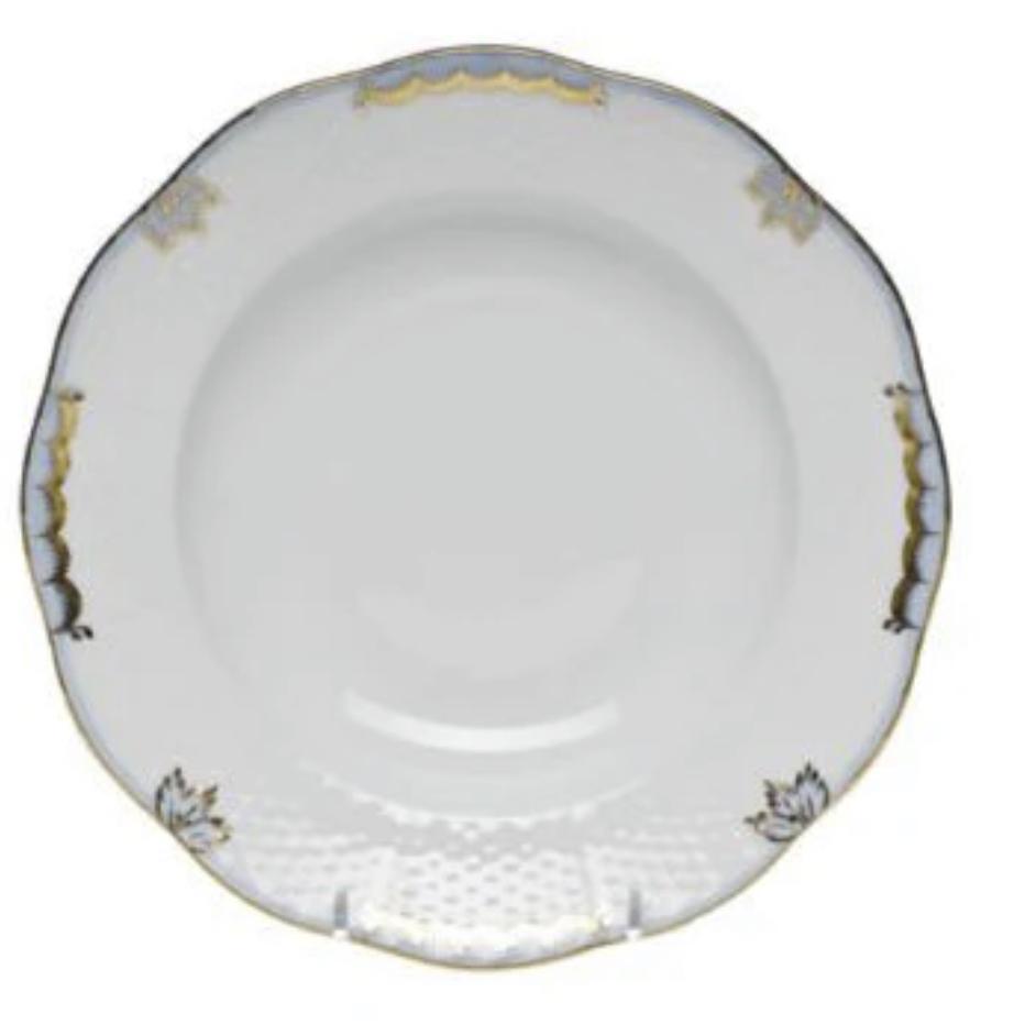 Princess Victoria Light Blue Rim Soup Plate