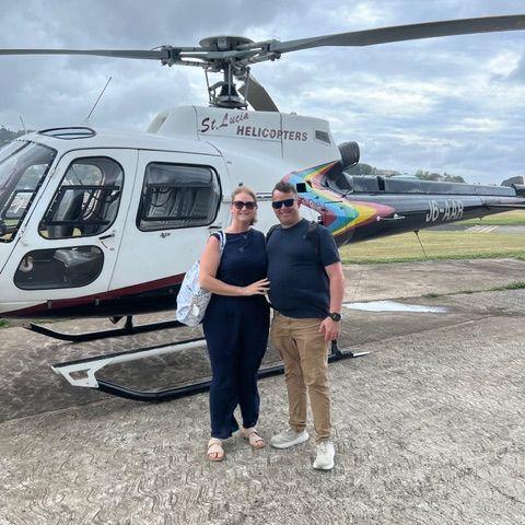 We couldn't get a photo before we got on the Helicopter but we were able to get one at the end. It was a great way to kick off our vacation!