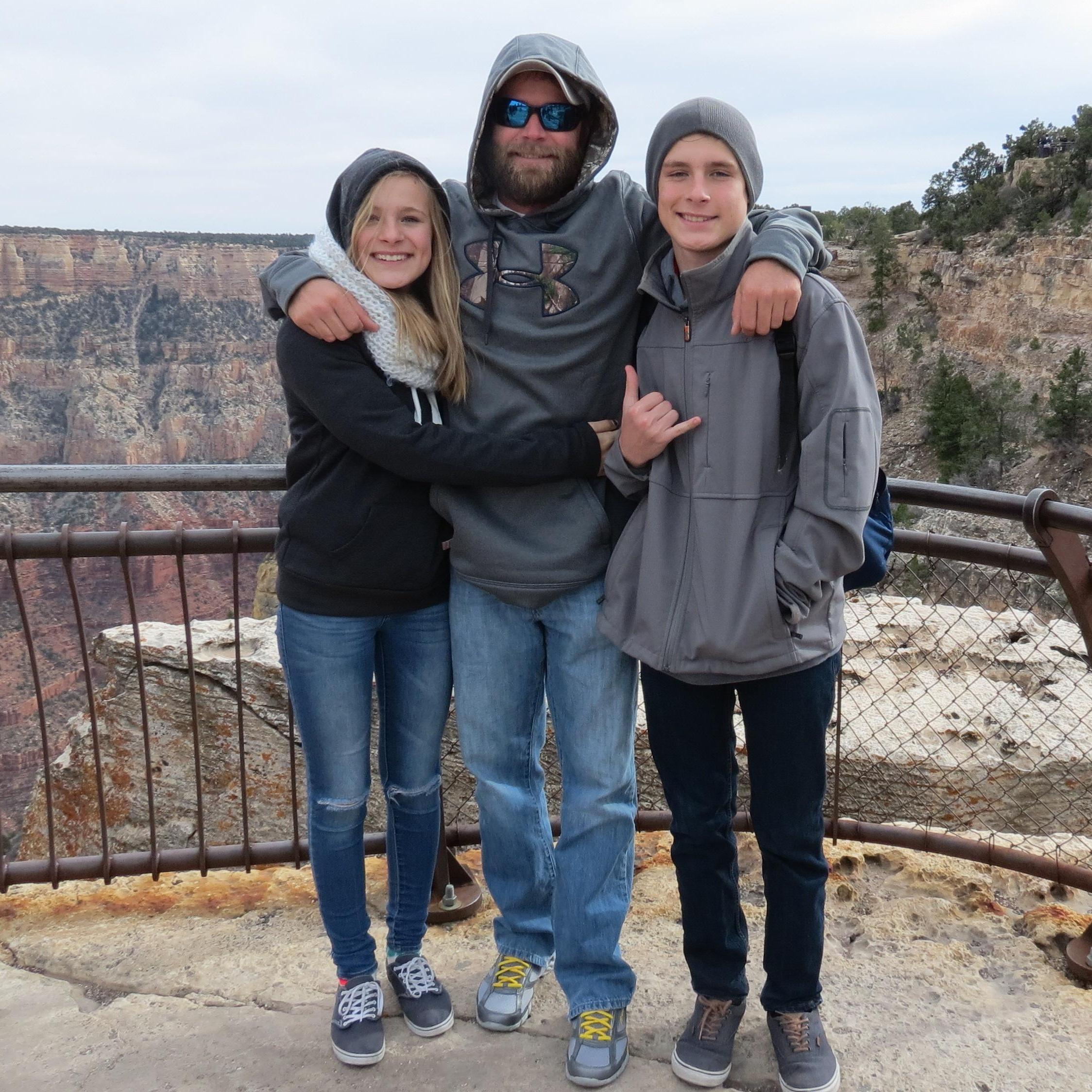 Matt's gorgeous niece and nephew, & our trip to the Grand Canyon