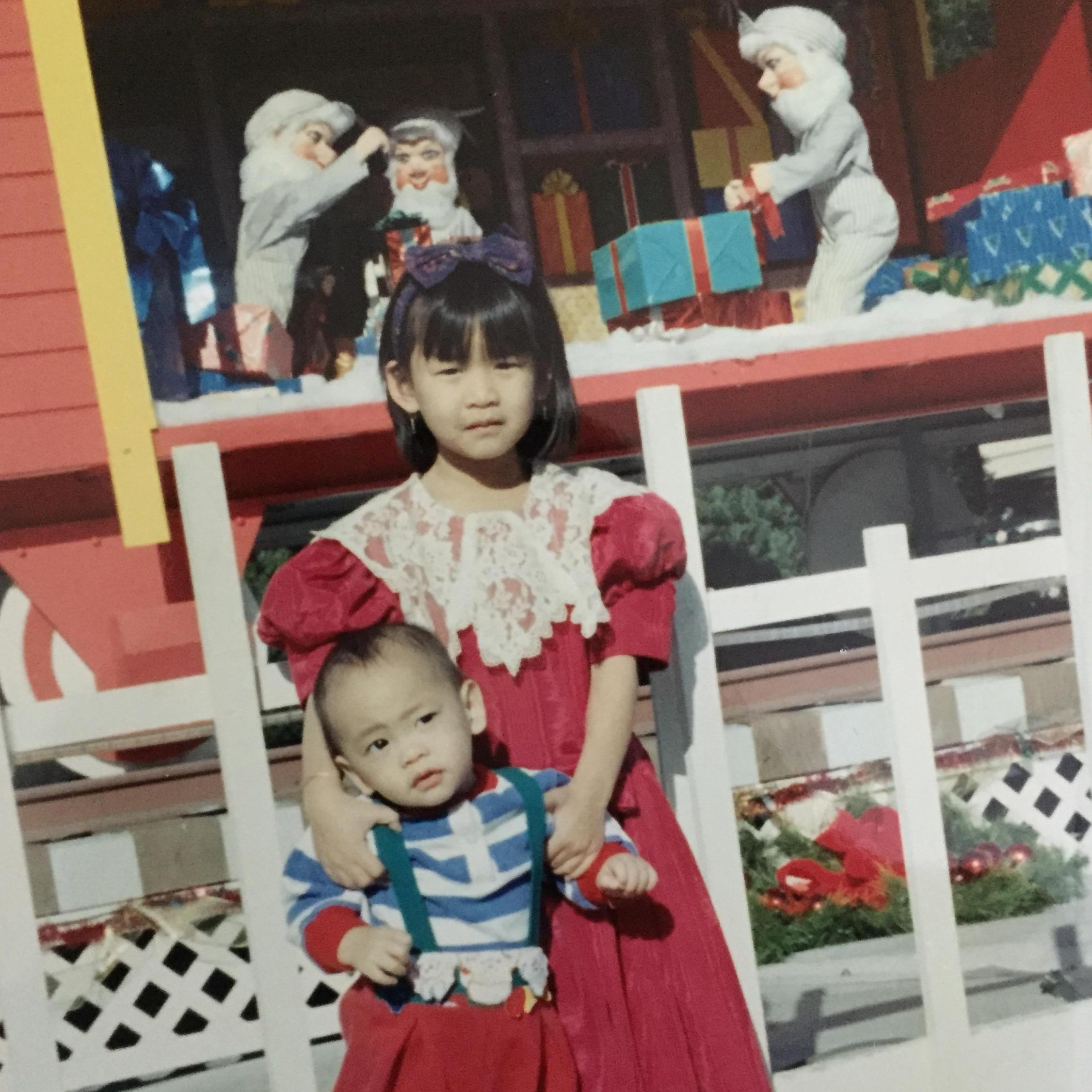 Circa 1993-1994: Annie & Calvin at Christmas in the Park.
