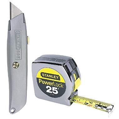 Stanley 90-082 25-Foot PowerLock Tape Rule with 6-Inch Classic 99 Retractable Knife Set