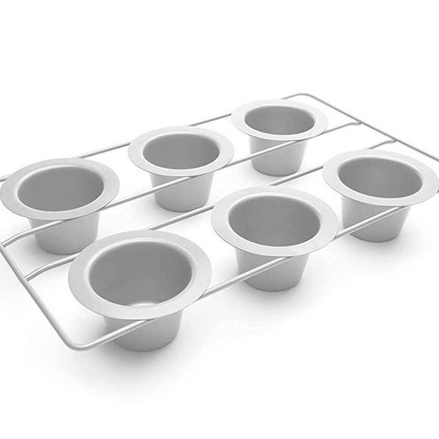 Fox Run 4757 6 cup Popover Pan, 2.1 x 8.7 x 15 Inch, Silver Stainless Steel