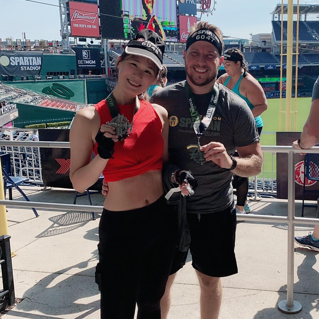 Tyler and Ariel’s 5K Spartan Race in the Nats Park in DC