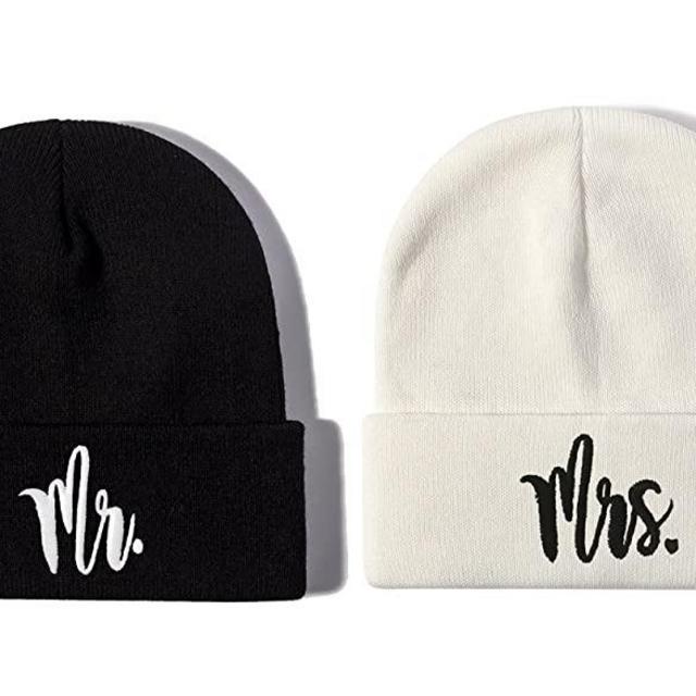Mr and Mrs Beanie Hats for Men Women