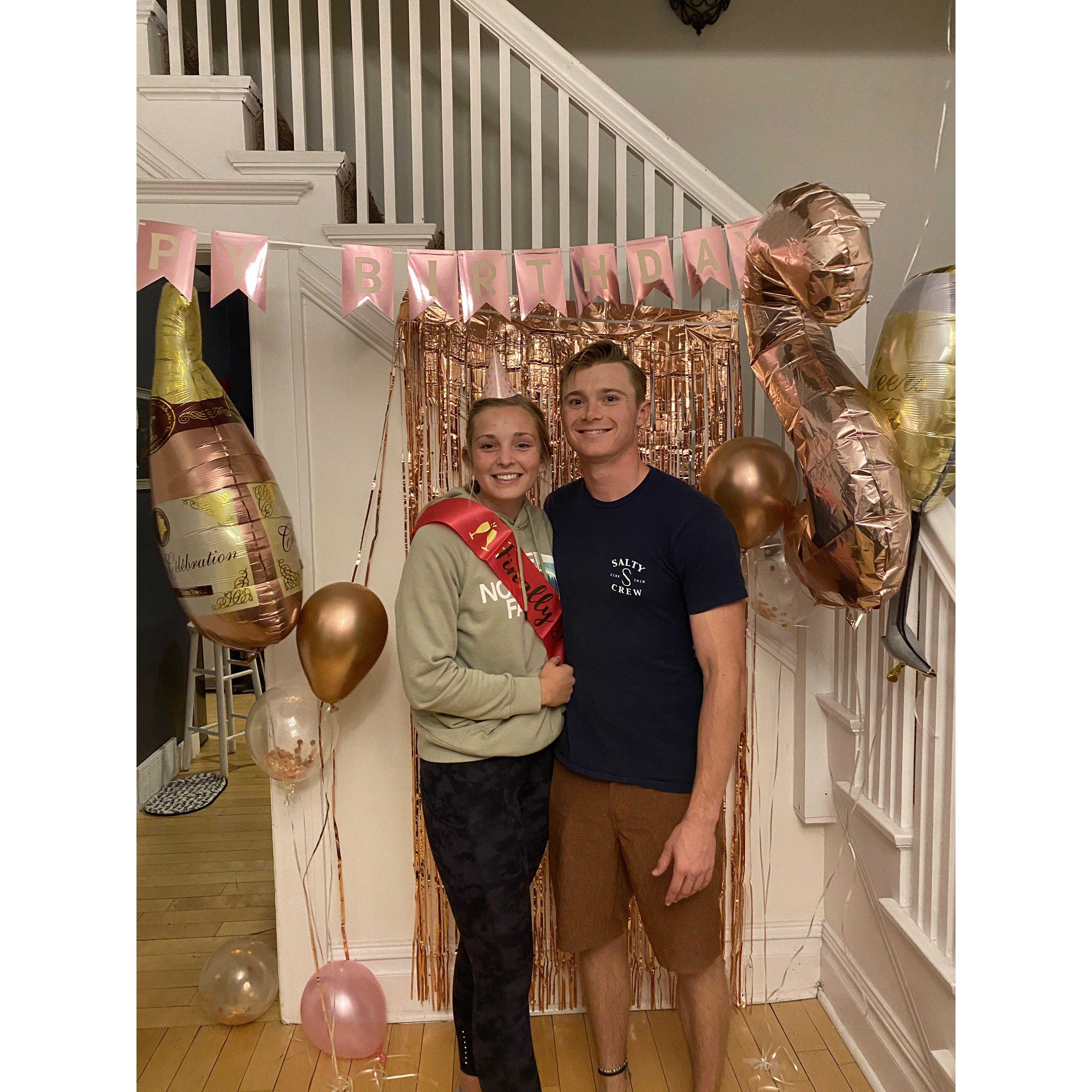 Sept 2022. Tanner threw Miranda a surprise party for her 21st birthday.