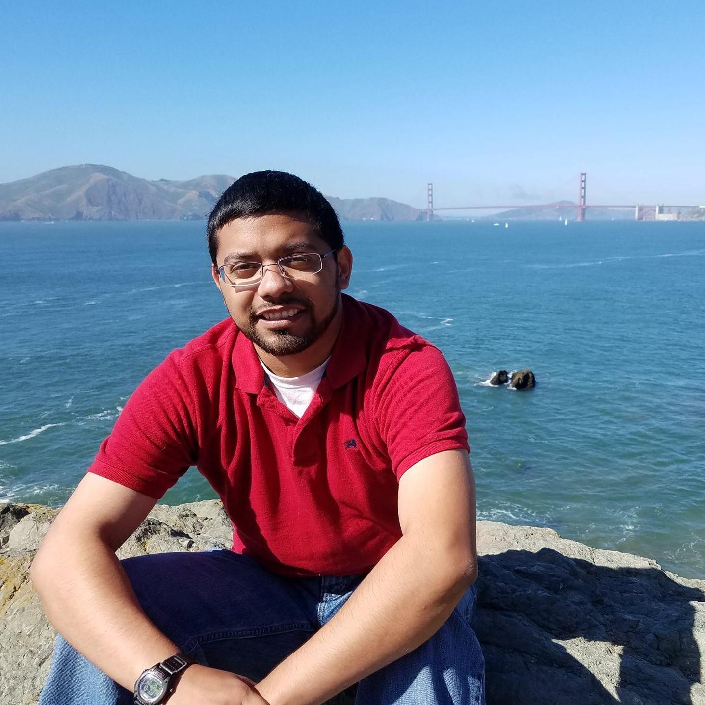 Taking a breather and getting a nice picture with the Golden Gate bridge behind us.