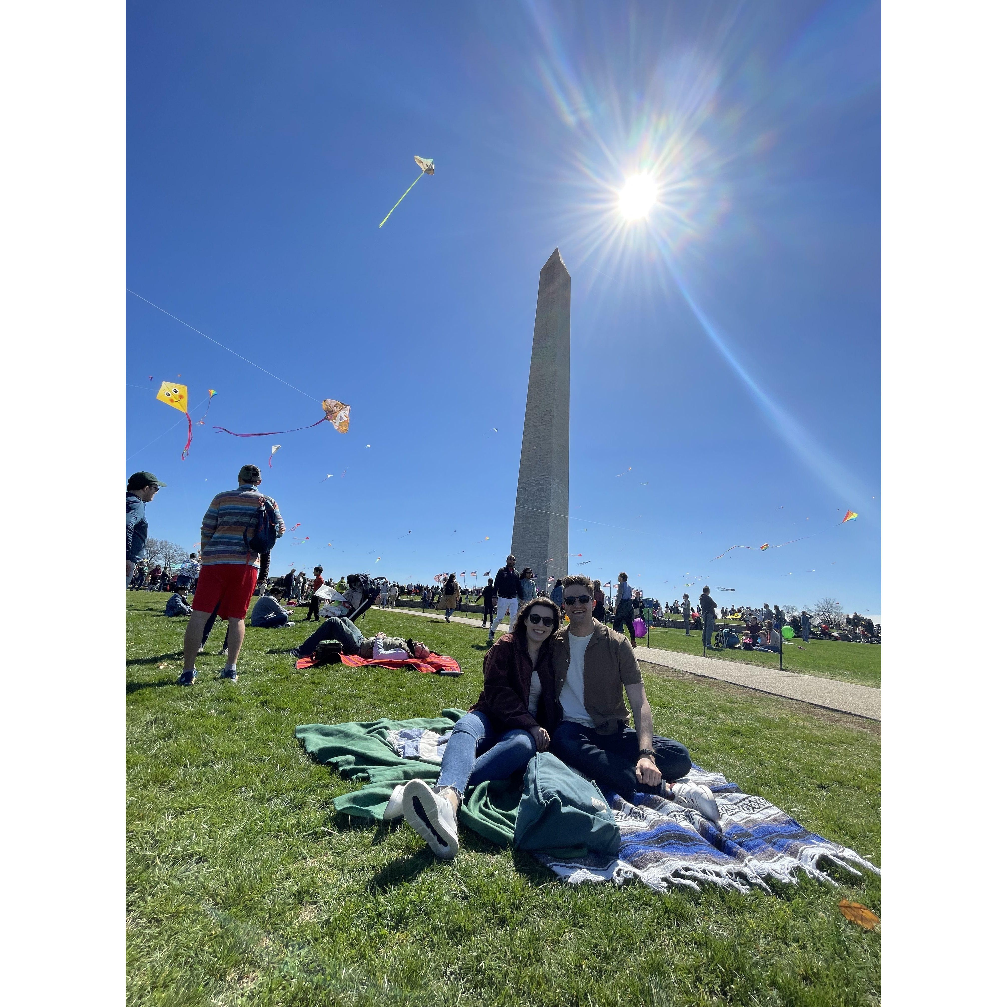 Picnicking at DC's annual kite festival