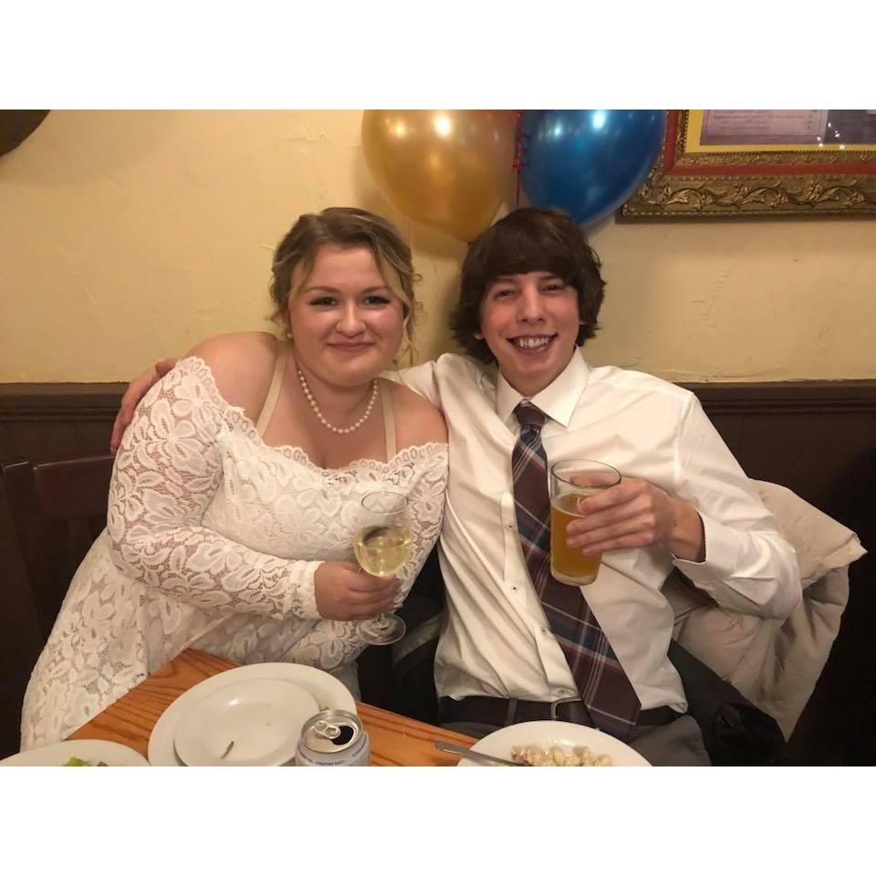 Enjoying the engagement party!