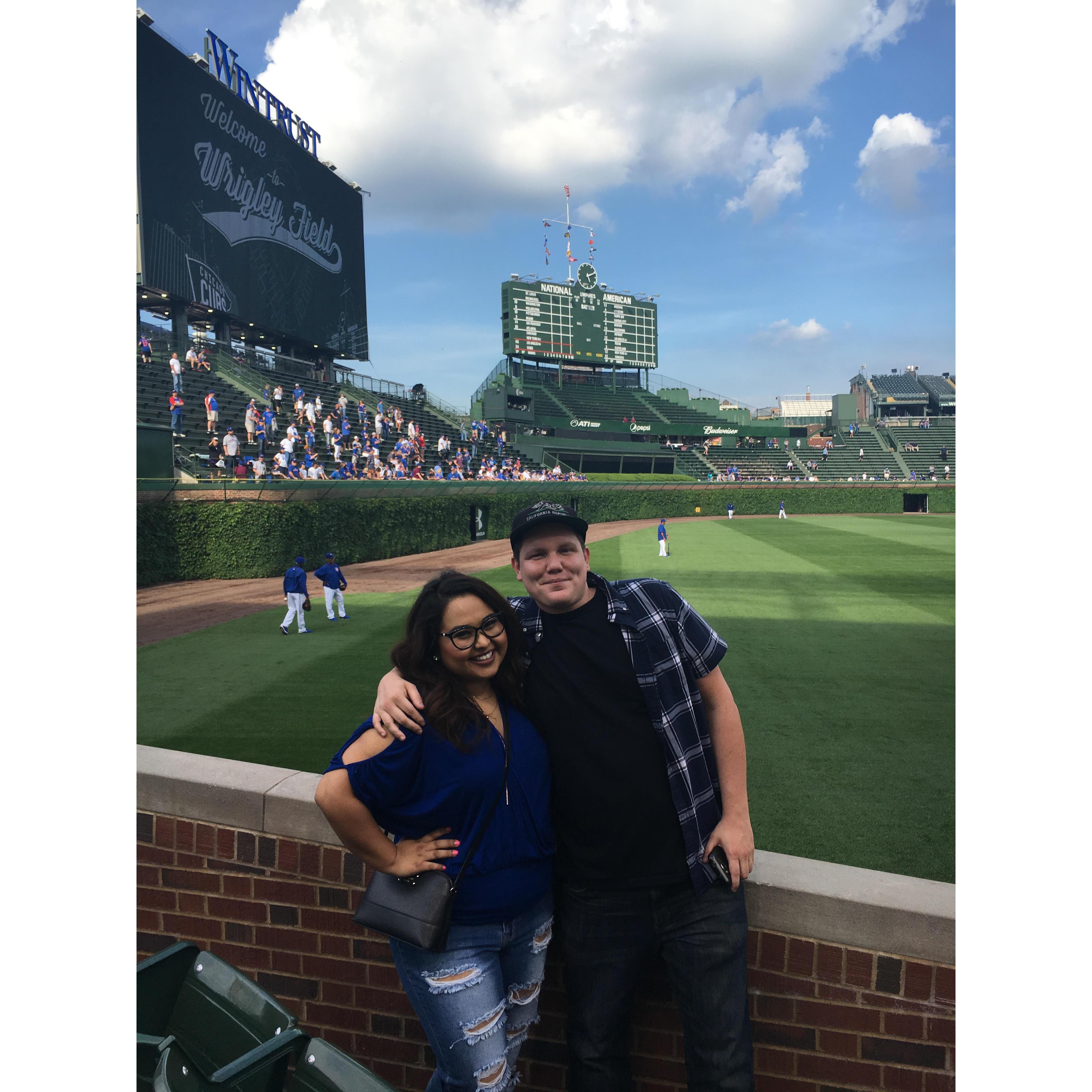 Our first cubs game together! #GoCubs