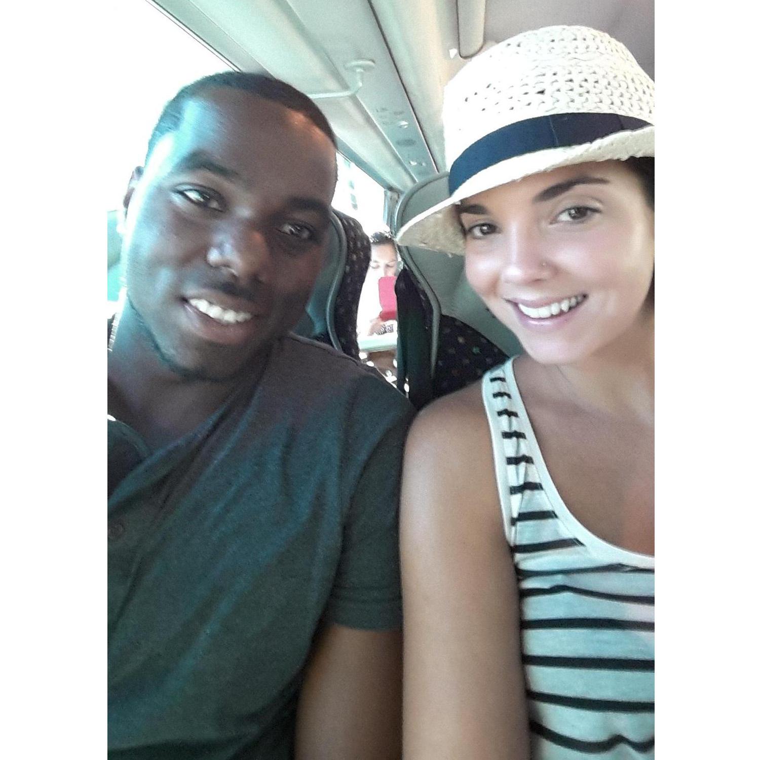 On the plane to Portugal!