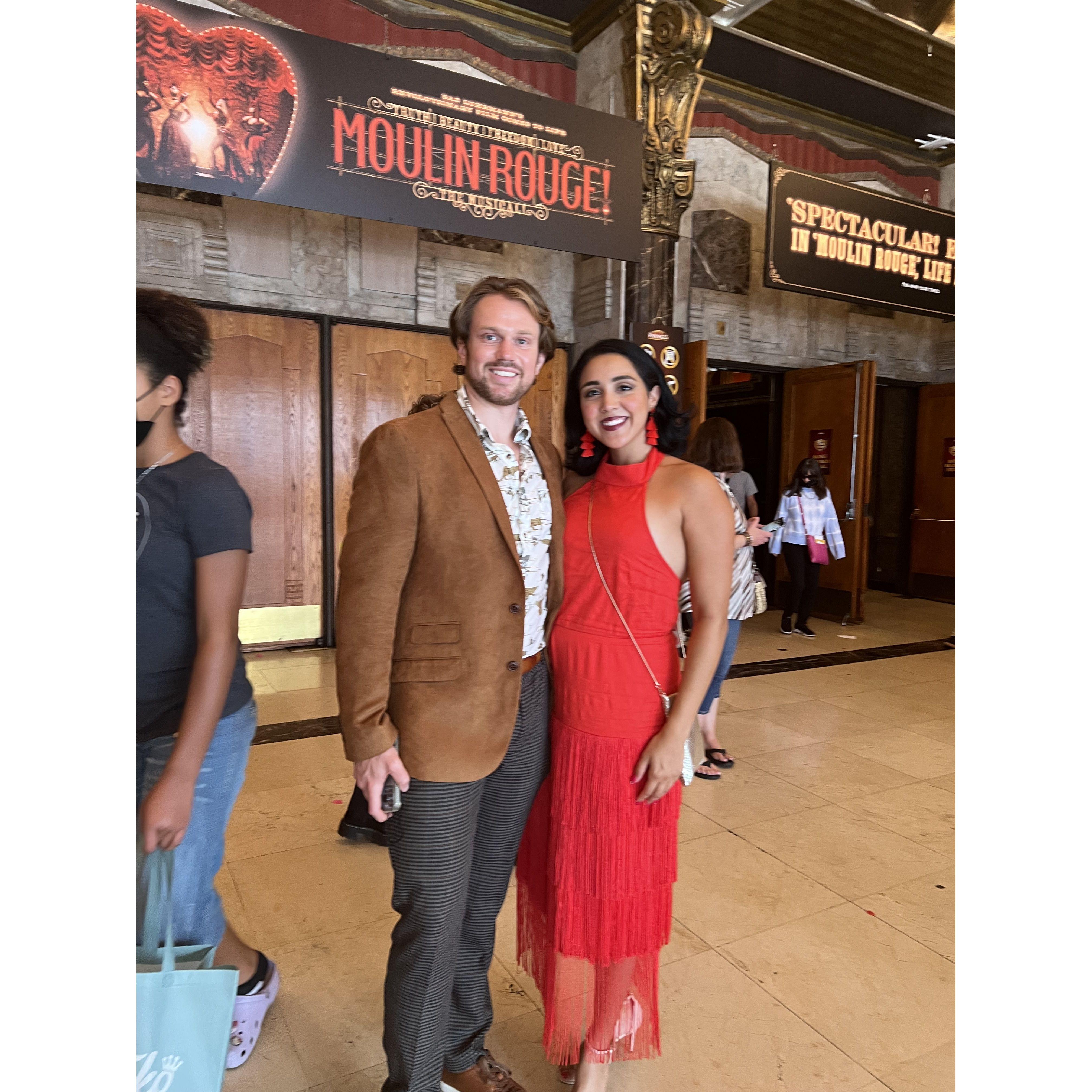 Celebrating Nay's birthday at the Pantages...We didn't know that we would fall in love with someone who appreciates live theatre as much as we each do. August 2022.