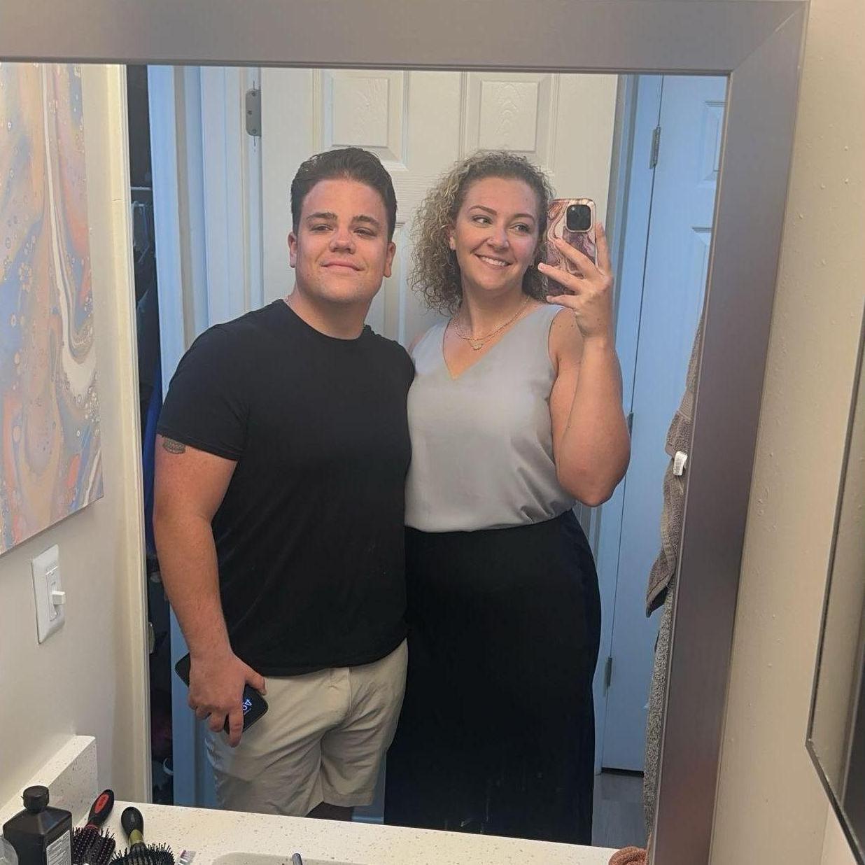 Another pre-church picture. He still grumbles when I ask him to "come here for a picture" lol.