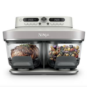 Ninja Crispi® DualZone™ Glass Countertop Air Fryer in Bone