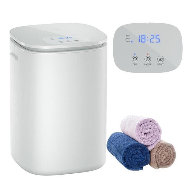 DOACE New Towel Warmer Bucket, 26L Large Hot Towel Warmer with LED Display, Heat Timer 20/40/ 60 Min, Up to 24 Hour Delay Timer, Fits Up to Two Oversized Towels,Gray, A18
