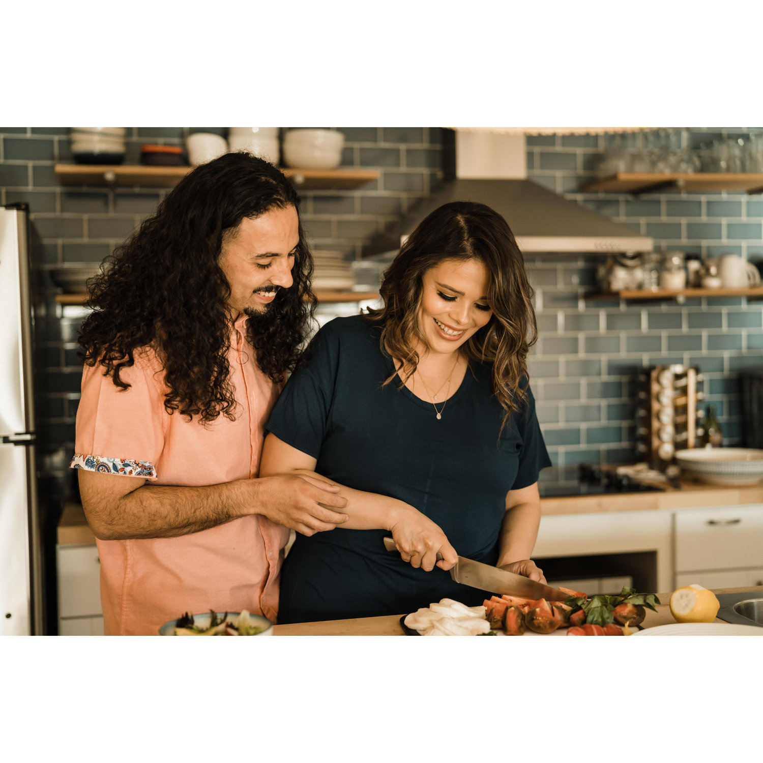 We first met in a kitchen at the staff Christmas party.