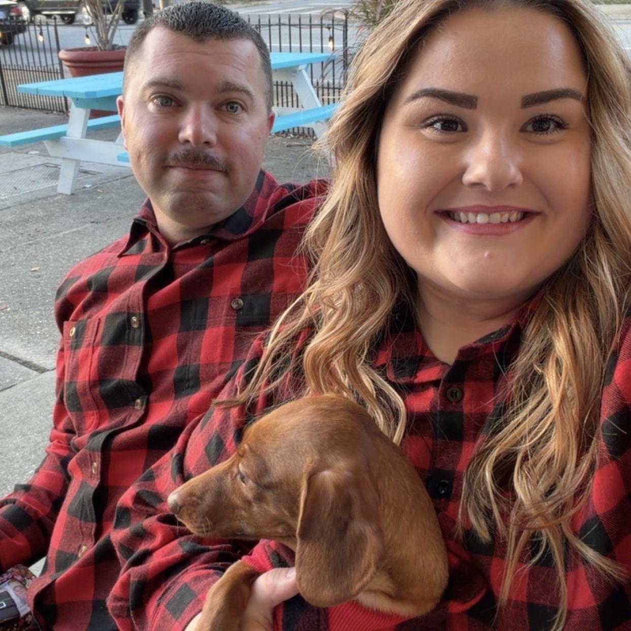 Christmas Photos with our sweet pup Aurora