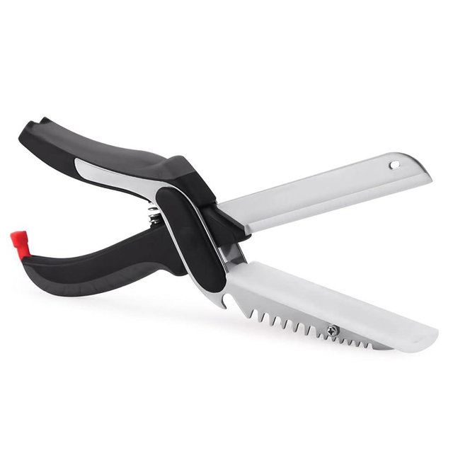 XGIZMOO Vegetable Scissors Quick Release/Install Kitchen Shears Cutter for Food,Veggie,Meat,Salad,Barbecue Come Apart Knife Dishwasher Safe (Black)