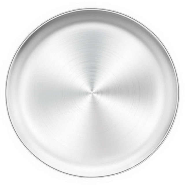 TeamFar Pizza Pan, 13.4 inch Pizza Pan Stainless Steel Large Pizza Pan Tray Round Pizza Oven Baking Pan, Healthy & Heavy Duty, Oven & Dishwasher Safe