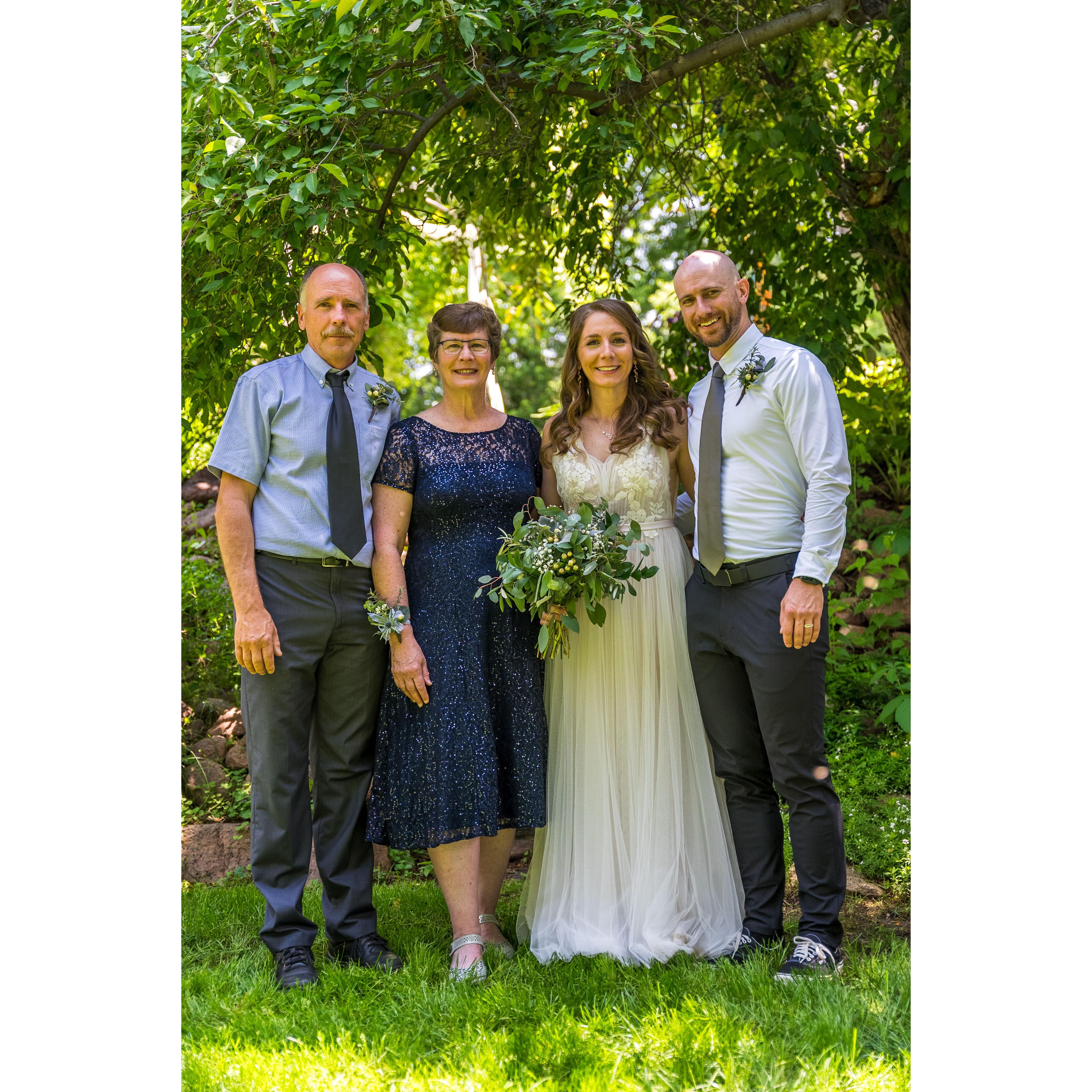 Josh and Kendra with her parents