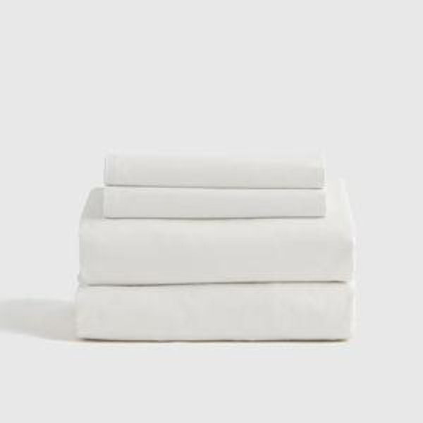 Organic Brushed Cotton Sheet Set - White, King